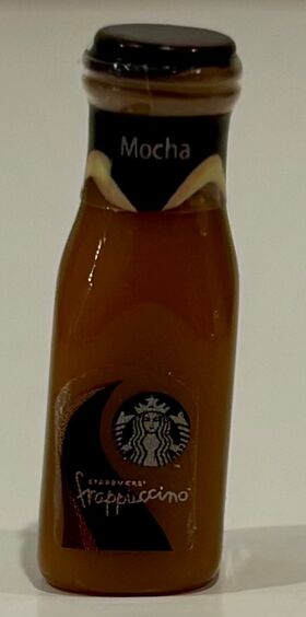 Frappuccino Bottle Dark Brown Top - Mocha (28mmH)
