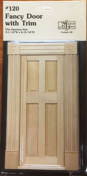 Fancy 4 Panel Door with Trim (Fits opening 3 1/16"W x 6 15/16"H)