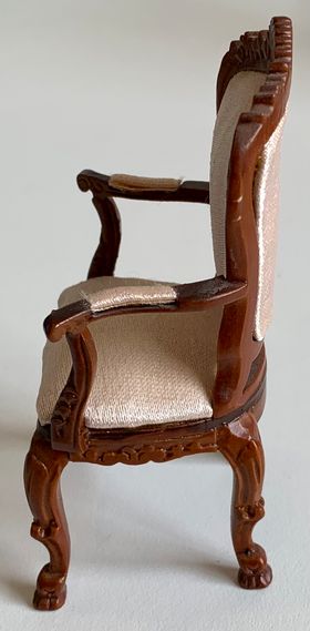 Walnut Chair with Arms and Padded Seat and Back (52W x 45D x 105Hmm)