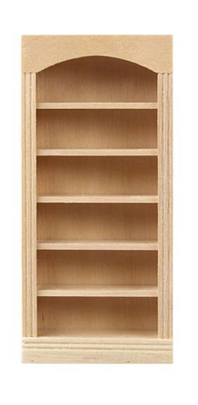 1:24 Bookcase 5 Shelf (3.75"H x 1.75"W x 0.75"D)