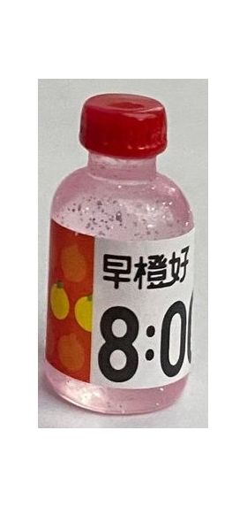 1:6 or Large 1:12 Juice 8:00 Bottle with Red Lid (12 Diam x 24Hmm)