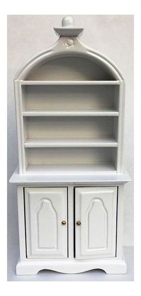 Shelf Unit White Rounded Top (85x185x40mm)