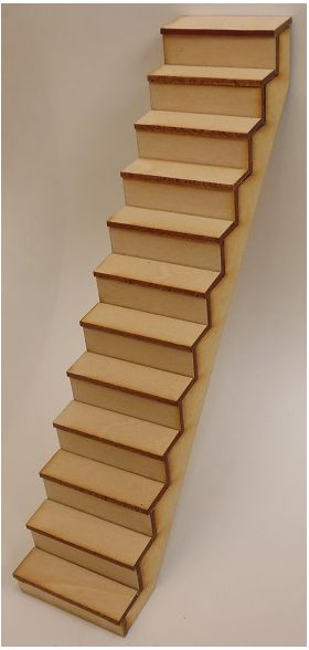 1:24 Laser Cut Stair Kit (Side Length 155mm, approx 120mmH)
