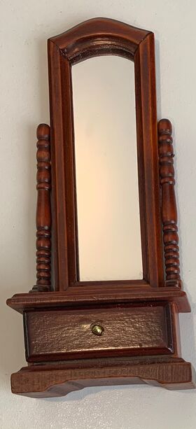 Mirror Stand with Drawer Old Oak (58 x 25 x 137Hmm)
