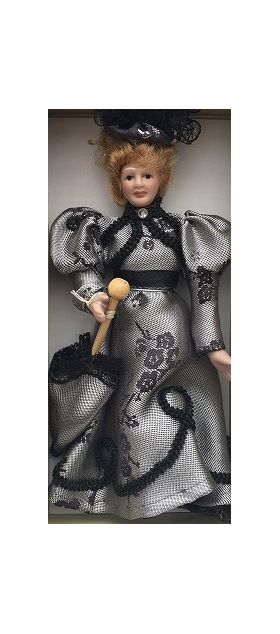 Grandmother in Silver Net Doll (158mmH)