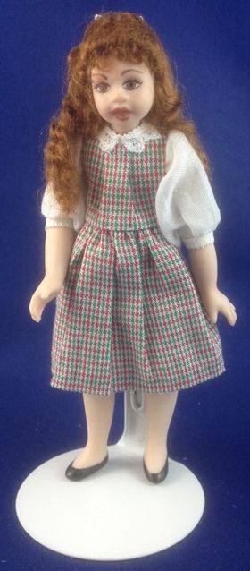 Girl in Plaid Dress (105mmH) by Debra Hammond