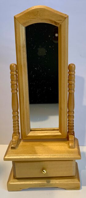 Mirror Stand with Drawer Natural (58 x 25 x 137Hmm)