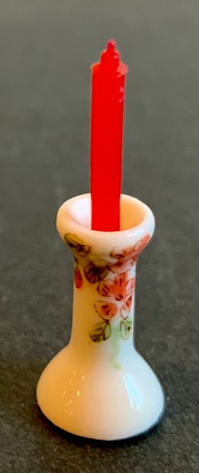 Candle Holder Flower with Red Candle (Holder: 18Hmm, Candle: 20Lmm)