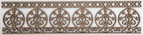 Balustrade Single with Six Round Floral Small (149 x 35 x 2mm) Laser Cut