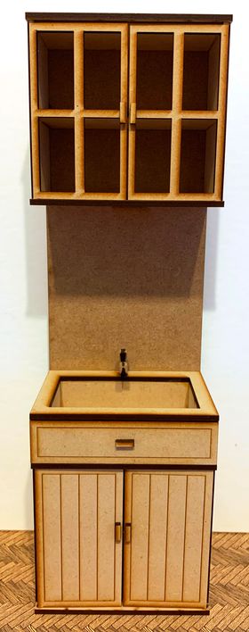 1:6 Kitchen Sink Unit (100W x 75D x 320H, Bench Height 120mm)