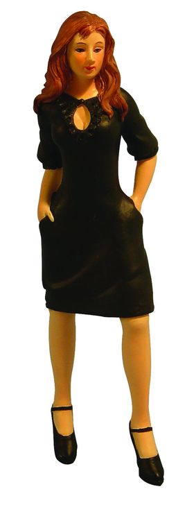 Modern Woman in Black Dress (145mmH)
