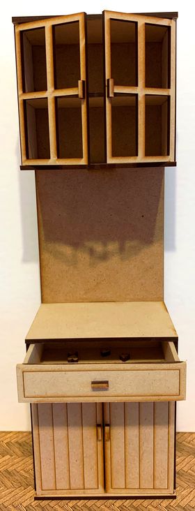 1:6 Kitchen Bench Unit (100W x 75D x 320H, Bench Height 120mm)