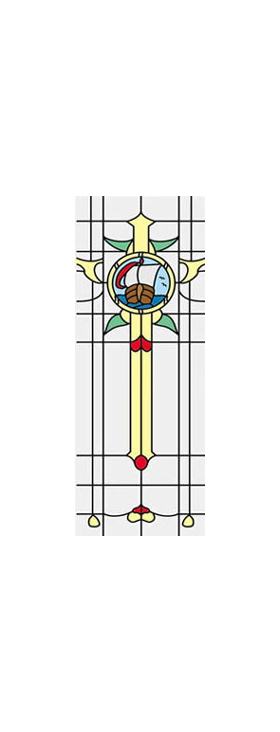 Simulated Stained Glass fits CLA76033/HW6033 (1-3/4" x 5-1/8")