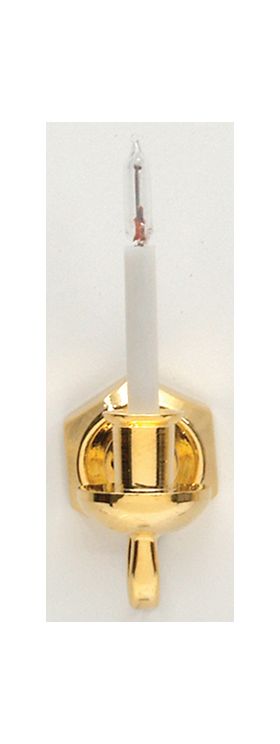 Single Candle Wall Sconce with Bi-Pin Bulb (1.25"H x 0.75"W x 0.5"D)