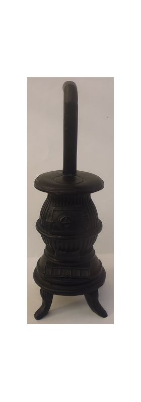 Pot Belly Stove Black Resin
