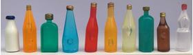 Coloured Bottle Set 10Pc (25 to 35mmH)