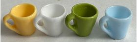 Plastic Mugs Set of 4 Different Colours (12 x 13Hmm)