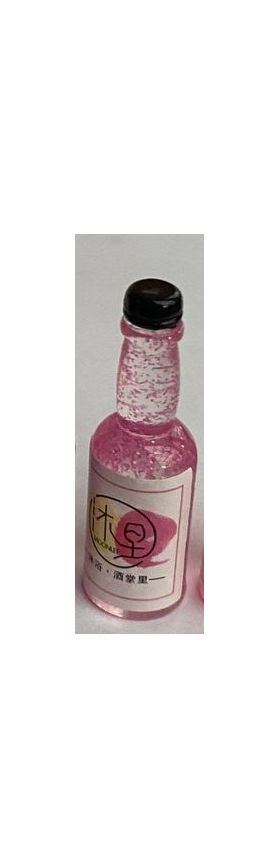 1:6 or Large 1:12 Sparkly Round Bottle Lilac (10 Diam x 35Hmm)