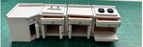 1:24 Kitchen Set White - Stock Clearance