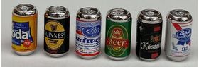 Cans of Drink Set of 6 (6 Diam x 13Hmm)