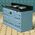 Large Light Blue Aga Style Stove Polyresin (130mmW 58mmD 84mmH)