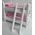 Bunkbed White with Pink Fabric (140 x 80 x 122Hmm)