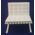 Barcelona Chairs White by PRD Miniatures  (65W x 60D x 60Hmm)