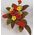 Box of 12 Red and Yellow Flowers (30mmH)