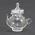 Glass Teapot (1-7/8" W x 5/8" H x 5/8" D)