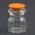 Glass Jar with Light Brown Lid (13Diam x 17Hmm)