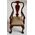 Walnut Chair with Arms and Padded Seat (48W x 50D x 100Hmm)