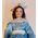 Lady in Blue Dress Porcelain Doll (145Hmm)