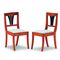 Biedermeier Upholstered Chairs Kit 2 Pieces by Mini Mundus ( 80H x 40W x 40Dmm)