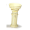 Victorian Bird Bath Ivory  (3.125"H x 1.25"W x 1.25"D)