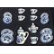 Tea set 17pc, Blue Design