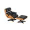 1:24 Lounge Chair and Ottoman Black (Chair 1 1/2"H x 1 1/4"W)