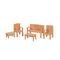 1:24 Garden Set of 5 Oak