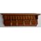 Wall Shelf with Hooks Walnut (80W x 20D x 25H)