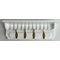 Wall Shelf with Hooks White (80W x 20D x 25H)