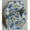 1:24 Armchair with Blue Floral Fabric (40W x 40D x 40Hmm)