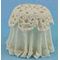 Laced Top Skirted Table Ivory (75mmH x 85mm Diam Bottom x 47mm Diam Top)