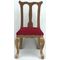 Oak Chair with Red Seat (46W x 42D x 86Hmm)