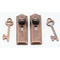 1:24 Door Knob, Keyplate and Keys, Bronze, 6Pk (3/8" x 1/8")
