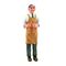 Butler / Shop Keeper with Brown Apron (150Hmm)