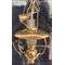 Ceiling Light Hanging with Glass Shade Gold Carriage (30mm Diam Hood)