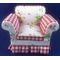 Armchair Floral Red Check (80 x 70 x 70mm)