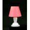Bedroom Table Lamp White Metal Pink Shade (35mmH)
