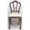 Dining Chair Walnut with White Padded Seat (40 x 42 x 87Hmm)
