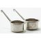 Silver Pots / Pans 2pc ( 7/16 X 3/4 Handle is 1 1/4 long)