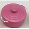 Baking Dish with Lid Dark Pink (20Diam x 14Hmm)